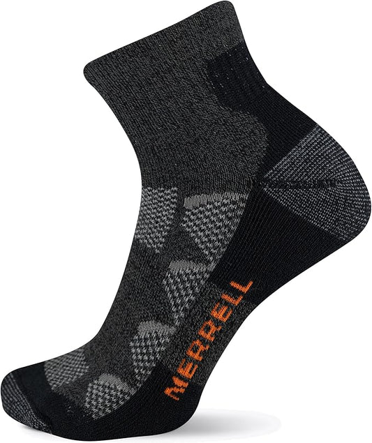 Merrell unisex-adult Men's and Women's Moab Hiking Mid Cushion Socks - Moisture Wicking & Arch Support