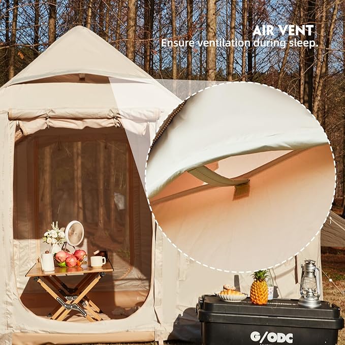 YOLENY Inflatable Camping Tent for 4-6 Person, Easy Setup Portable Water-Resistant Cabin Tent with Mesh Windows & Pumps