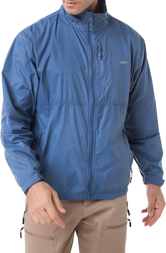TRAILSIDE SUPPLY CO. Mens Windbreaker Jackets Lightweight Packable Jacket,Windproof and Dustproof