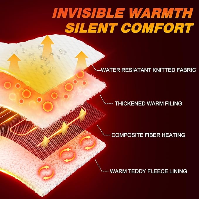 Heated Vest for Women with 12V 10000mAh Battery Pack, Women's Lightweight Electric Heating Vest Liner Winter Outdoor