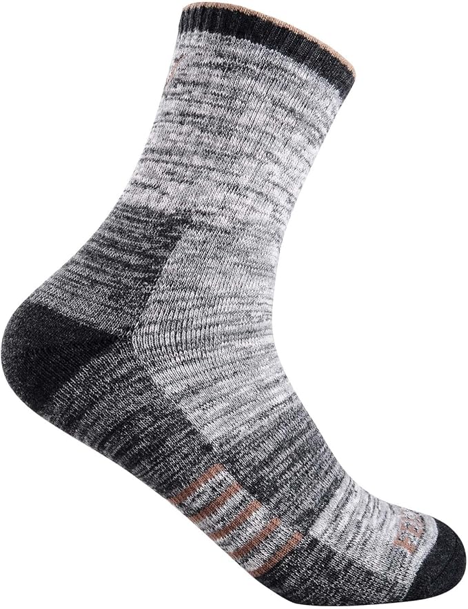 FEIDEER Men's Women's Hiking Walking Socks, Unisex Moisture Wicking Cotton Cushion Ankle Quarter Crew Socks with Arch Support