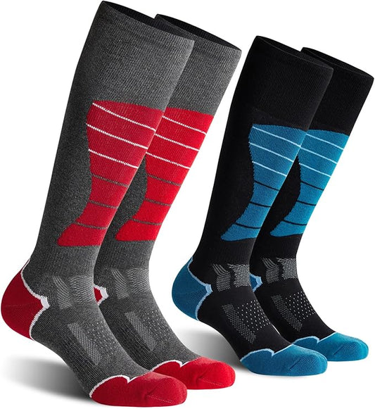 CS CELERSPORT 2/3/4 Pack Ski Socks for Men and Women Skiing, Snowboarding, Winter Performance Socks
