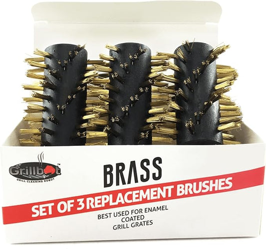 Grillbot GBB201 Replacement Brushes for Grillbot Automatic BBQ Grill Cleaning Robot (Brass)