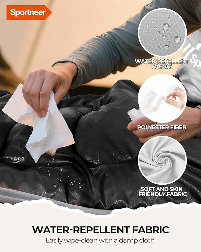 Sportneer Sleeping Bags for Adults, Warm & Cold Weather Sleeping Bag for Adults Kids Boys Girls - Lightweight Compact Camping Gear Equipment, Traveling, Backpacking, Hiking