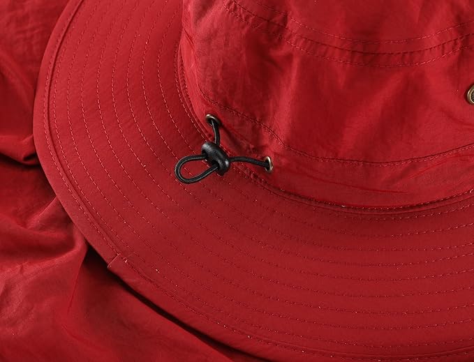 Home Prefer UPF50 Mens Sun Hat with Neck Flap Quick Dry UV Protection Cap Womens Wide Brim Fishing Hat Neck Flap Beach Garden