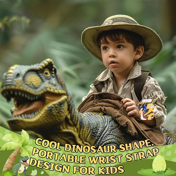 Walkie Talkies for Kids 2 Packs, Kids Toys for Boys Girls Aged 3 to 8 Years Old for Outdoor Adventure, Camping, Halloween, Christmas, Birthday Gifts (Yellow, Dinosaur)