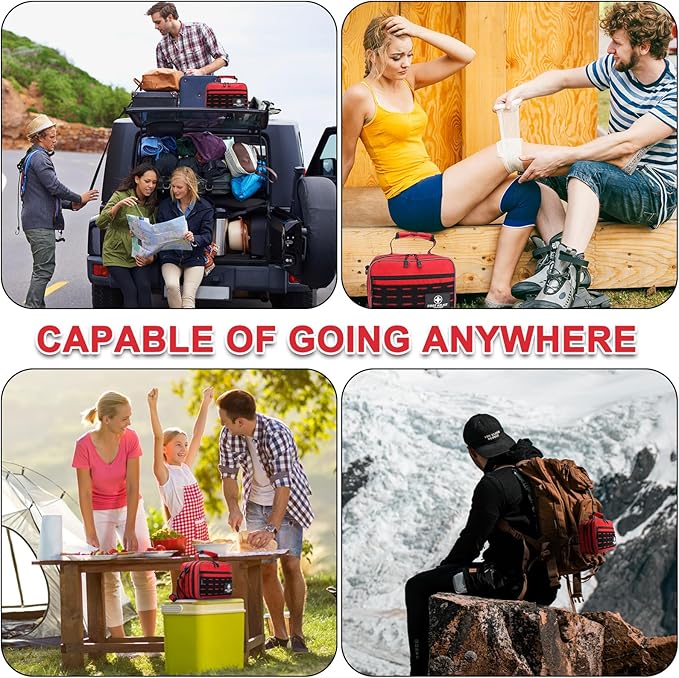 Premium 450 Piece Large First Aid Kit for Home, Travel, Camping, Car, Hiking & Outdoor Emergencies - Emergency Medical Kits, Home & Businesses Medical Supplies