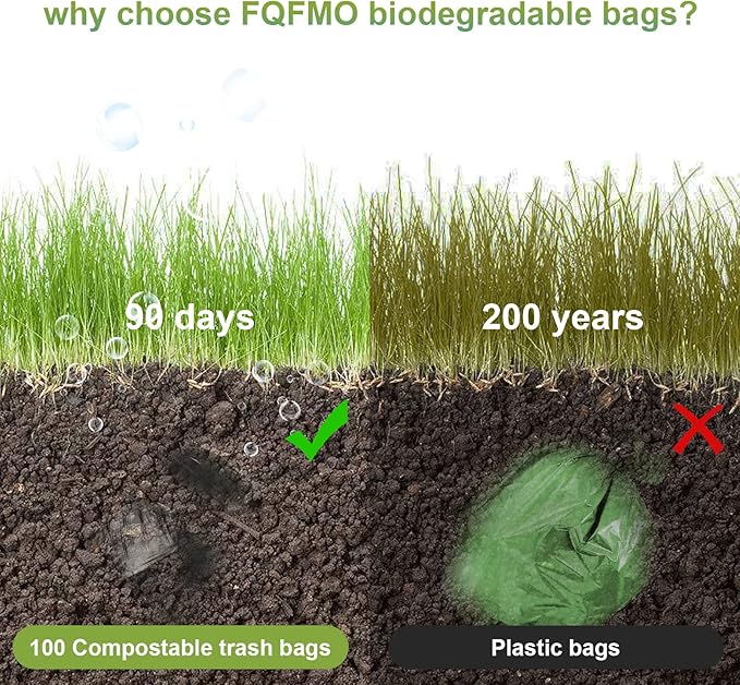 Portable Toilet Bags for Camping: 40 Liners Toilet Replacement Bags, 100% Compostable & Biodegradable, 8 Gallon Thickened Bucket Liner for Outdoor Boating Trip, Trash Bags Plastic Free