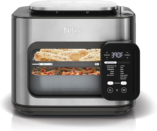 Ninja R-SFP701 14-in-1 Multicooker, Oven & Air Fryer, 15-Min Meals, 3 Accessories, Grey (Renewed)