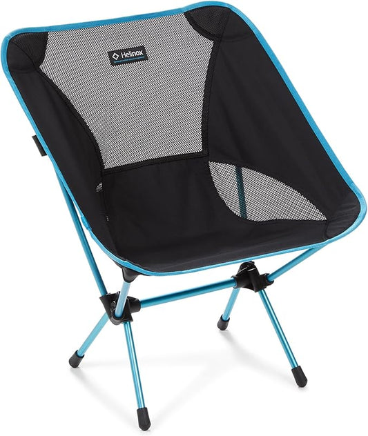Helinox Chair One Original Lightweight Compact Collapsible Camping Chair Black/Blue, 2.1lbs Outdoor Chairs, Camping Chairs for Adult,Portable Chairs for Outside, Backpacking, Picnic, Adventures