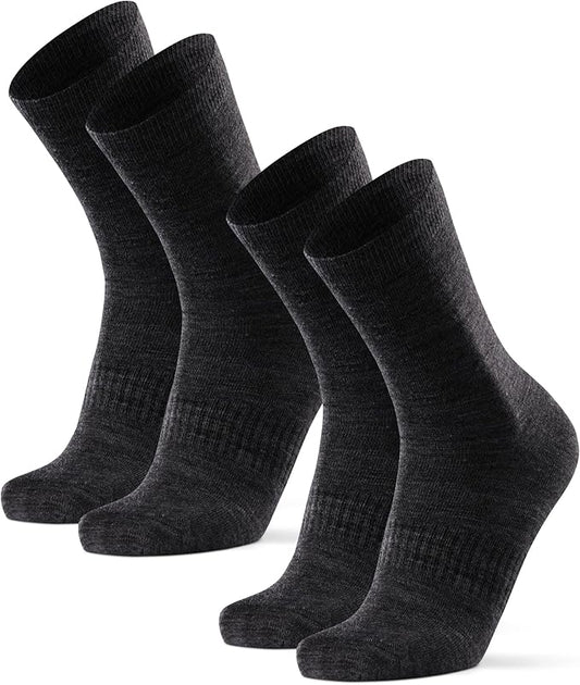 DANISH ENDURANCE Merino Wool Liner Hiking & Walking Socks, Blister Socks, Thermal, Breathable, for Men and Women - 2-Pack
