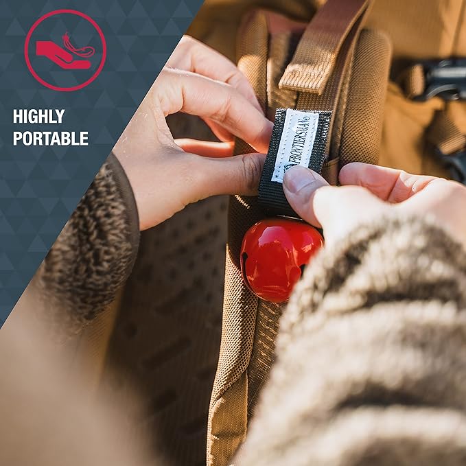 SABRE Frontiersman Bear Bell, Magnetic Silencer, Durable Hook and Loop Strap Attachment, Helps To Prevent Startling Bears While Hiking