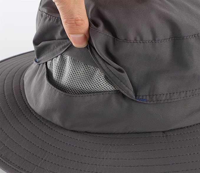 Connectyle Men's Mosquito Net Hat for Fishing Gardening Beekeeping Hiking Boonie Hat Outdoor UPF 50+ UV Sun Protection Hat