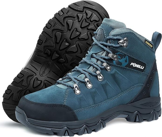 Foxelli Women’s Hiking Boots - Waterproof Lightweight & Breathable Suede Leather