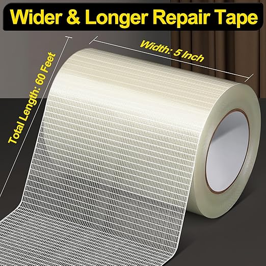 RV Awning Repair Tape for Tarp, 5Inch × 60FT Tent Repair Tapes Canvas Repair Tape, Heavy Duty Waterproof Tear Repair Patch Kit for Tarp, Tent, Canopy, Boat Cover, Canvas, Sail Tape