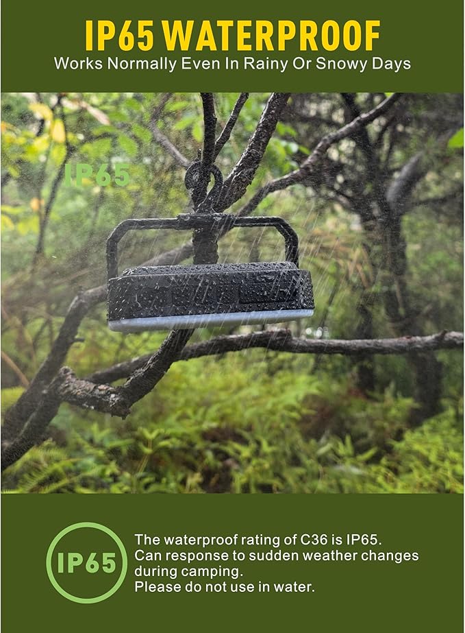 24000mAh LED Camping Lantern Rechargeable, Portable Camping Lights with QC3.0 22.5W Fast Charge, 1800LM Bright, 5 Modes, IPX5 Waterproof, Outdoor Tent Light for Emergency, Hurricane, Power Outage