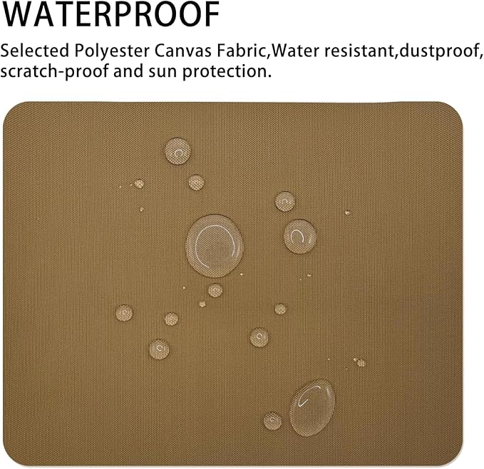 Canvas Repair Patch 9×11 Inch 3Pcs Waterproof Self-Adhesive Fabric Repair Patch for Tents,Boat Cover,Pop Up Canopy,Patio,Bags,Car Seats,Sofas,Furniture Cover(Camel)