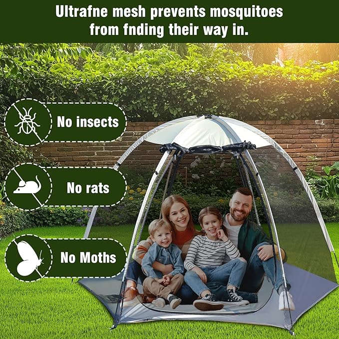 Screen House Tent Portable Canopy with Mosquito Net Outdoor Room Perfect for Patio Backyard Gazebo Picnic Mesh.