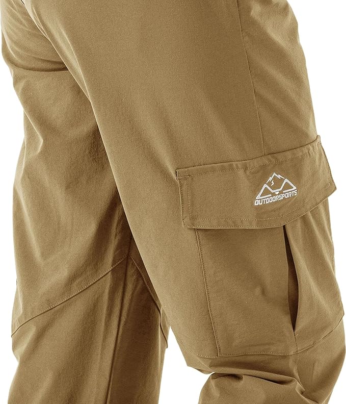 Rdruko Women's Hiking Cargo Pants Water-Resistant Quick Dry UPF 50+ Travel Camping Work Pants Zipper Pockets