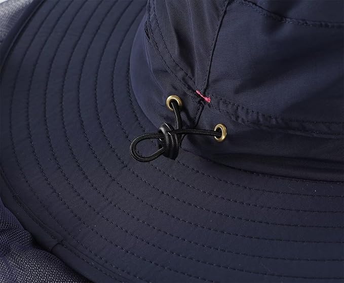 Connectyle Men's Mosquito Net Hat for Fishing Gardening Beekeeping Hiking Boonie Hat Outdoor UPF 50+ UV Sun Protection Hat
