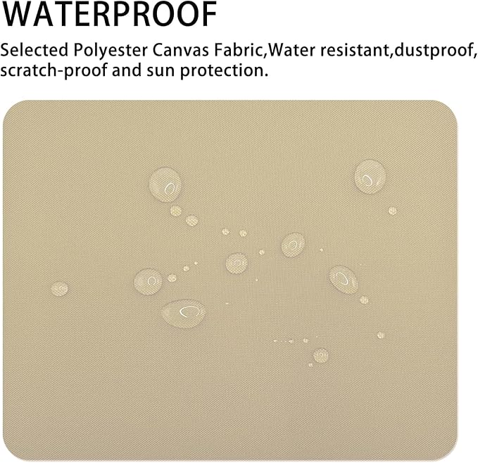 Canvas Repair Patch 9×11 Inch 3Pcs Waterproof Self-Adhesive Fabric Repair Patch for Tents,Boat Cover,Pop Up Canopy,Patio,Bags,Car Seats,Sofas,Furniture Cover (Beige)