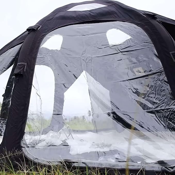 Coody | Rbm Outdoors Koala/Hub/Octopus Inflatable Tents for Camping with Stove Jack, 2/8/10 Person Luxury Canvas Blow Up Tent, 2 Room, Easy Setup Casa de Campaña, Large Inflatable House with Pump