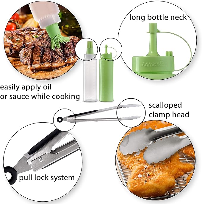 Metal Spatula Set Stainless Steel and Scraper - Professional Chef Griddle Spatulas Set of 6 - Heavy Duty Accessories Great for Cast Iron BBQ Flat Top Grill Skillet Pan