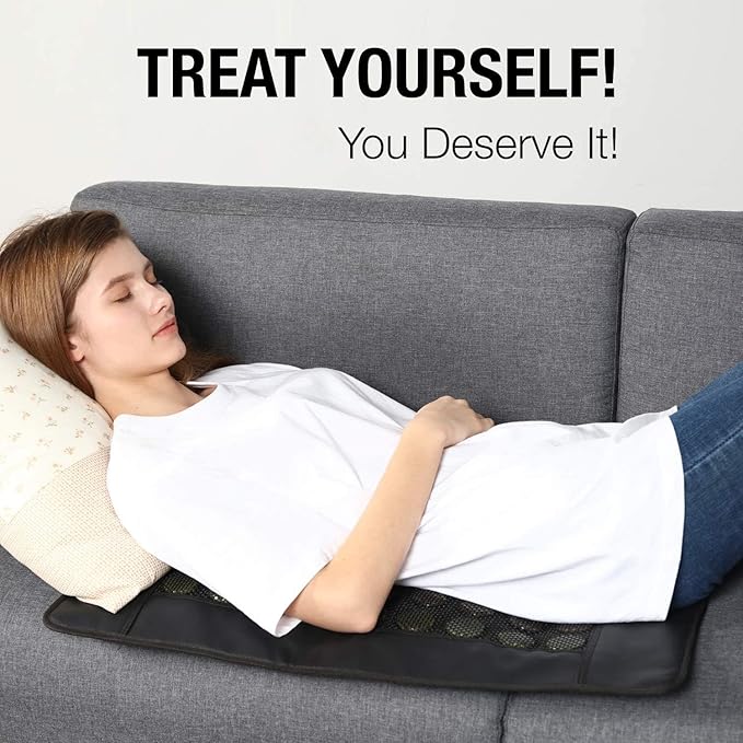 Far Infrared Heating Pad-EMF Free-Timed Auto Off,-ade Stones-Storage Bag 2025Upgraded
