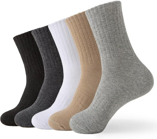 VoJoPi Wool Socks for Women Thermal and Warm Hiking Socks Winter Thick Cozy Cushion Boot Work Socks 5 Pairs