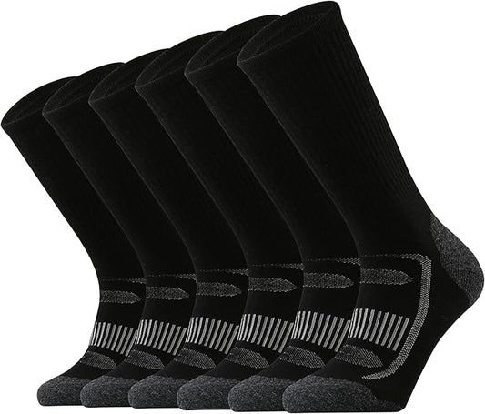 SOX TOWN Men's Merino Wool Cushion Crew Socks for Outdoor Hiking Hike Trail Performance Moisture Wicking Lightweight Summer
