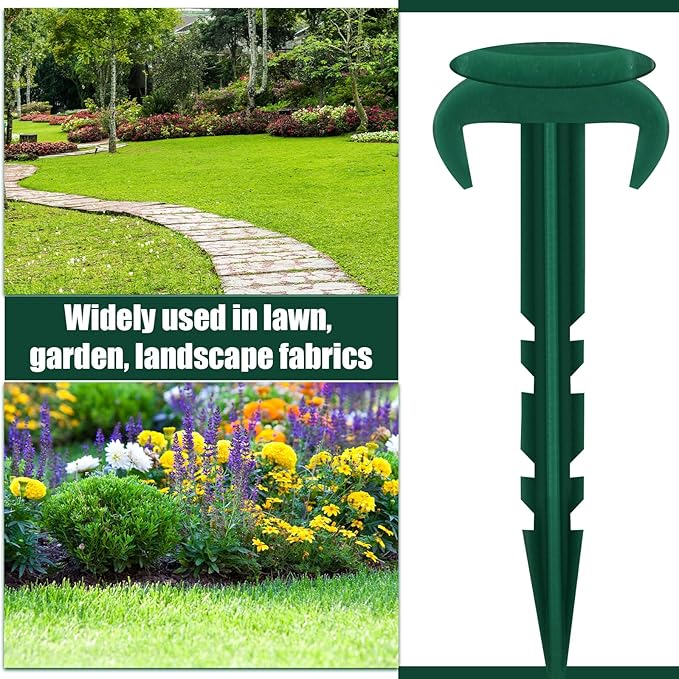 300 Pcs Sod Garden Stakes Bulk, Biodegradable Stakes, Landscape Stake for Membrane, Sod Staples Tent Stake, Netting, Turf, Landscaping and Gardening (4 Inch)