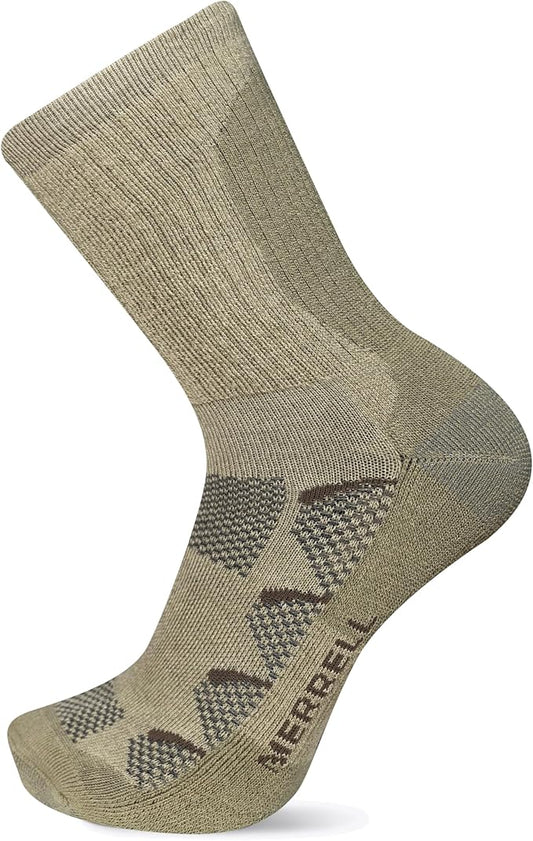 Merrell unisex-adult Men's and Women's Moab Hiking Mid Cushion Socks - Moisture Wicking & Arch Support