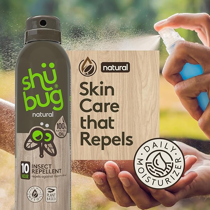 [2 Count] - Mosquito Repellent Spray - Plant Based Active Insect Protection, DEET-Free, Long-Lasting 10-12 Hour Protection - 6oz
