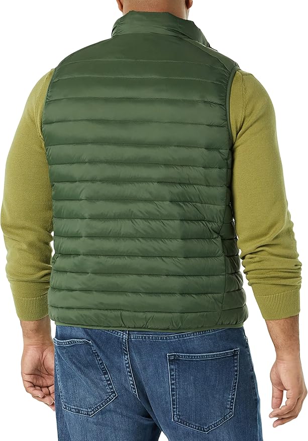 Amazon Essentials Mens Lightweight Water-Resistant Packable Puffer Vest