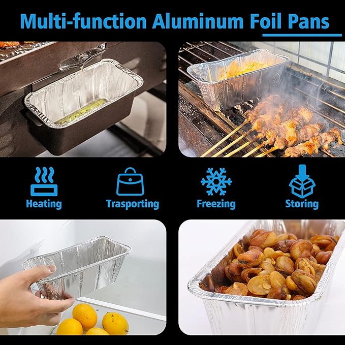 60 Pack Blackstone Grease Cup Liners, Grease Catcher Liner, Aluminum Foil Drip Pan for 28 and 36 inch Blackstone Griddle