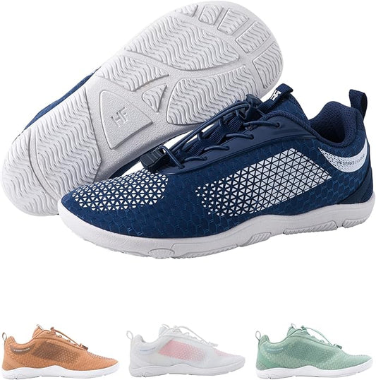 HF Cloud-Like Barefoot Shoes for Women & Men - Minimalist Shoes for Women, Arch-Support Breathable Splash-Proof Versatile Ergonomic Pain-Relief Posture-Improvement Hiking Boots Womens