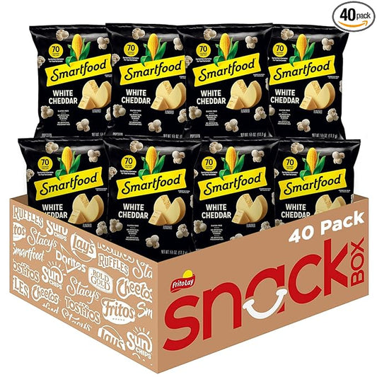 Smartfood Popcorn, White Cheddar, 0.625 Ounce (Pack of 40)