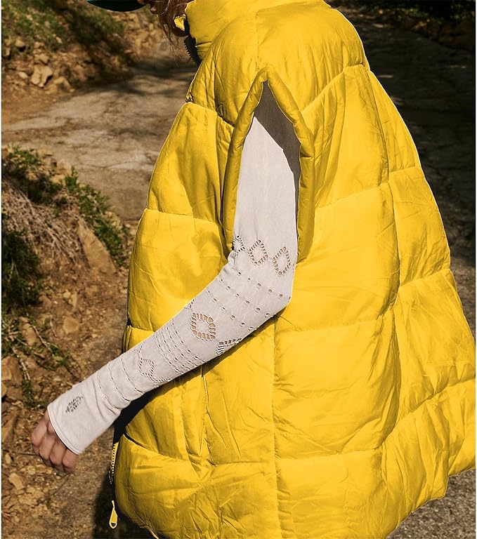 Ainangua Women's Puffer Vest Stand Collar Zipper Sleeveless Jackets Winter Lightweight Vests Warm Padded Jacket Coat