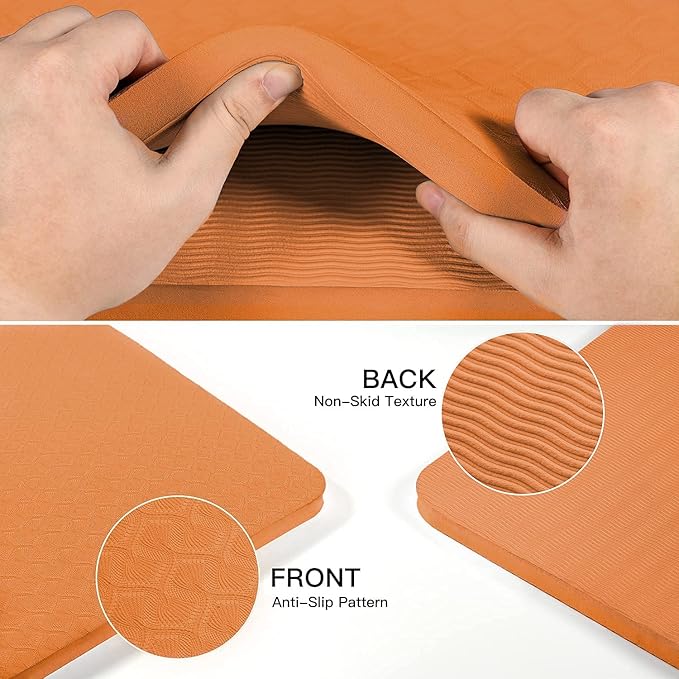 Hatha Yoga 4/5 inch TPE Yoga Mat Fitness & Exercise Mats Large Size 72"L x 32"W Non-Slip Anti-Tear For Women Men