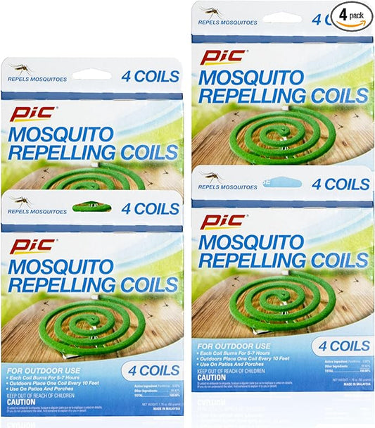 Pic C-8-24 Mosquito Repellent Coils, 4 packs of 4 (16 Coils))