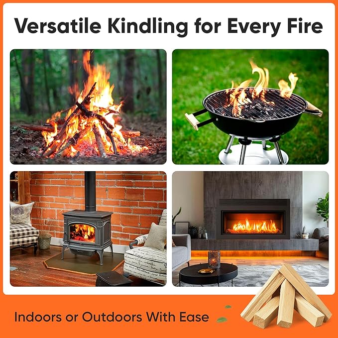 Allen's Natural Kindling Wood – 20 LB Box of Kiln-Dried Fire Starter Sticks for Campfires, Wood Stoves & BBQ – Easy to Light Fire Pit – Clean Burn Fire Starter Logs – No Chemicals or Odors