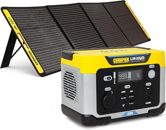 Champion Power Equipment 285-Wh Portable Solar Power Station and 200-Watt Solar Panel