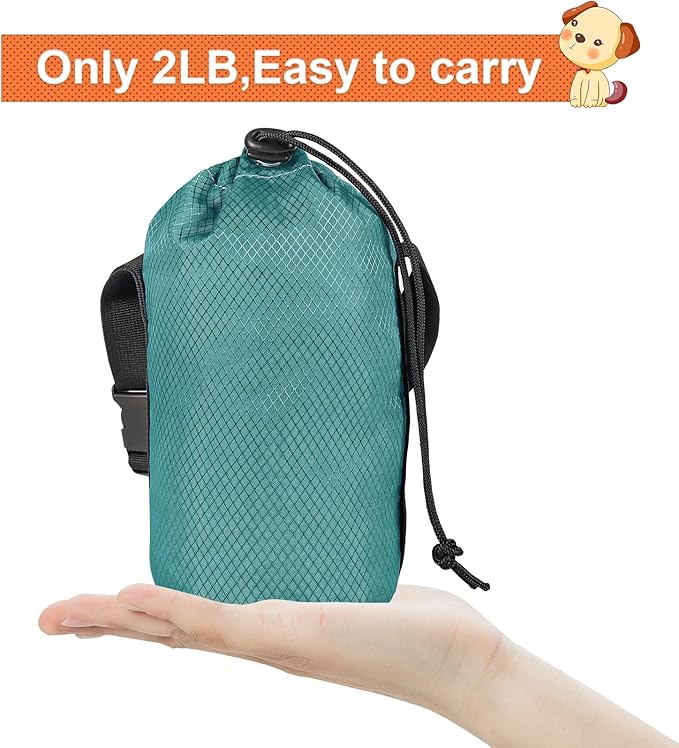 XiaZ Dog Tie Out Cable for Camping, 100ft Portable Overhead Trolley System for Dogs up to 200lbs，Dog Lead for Yard, Camping, Parks, Outdoor Events,5 min Set-up