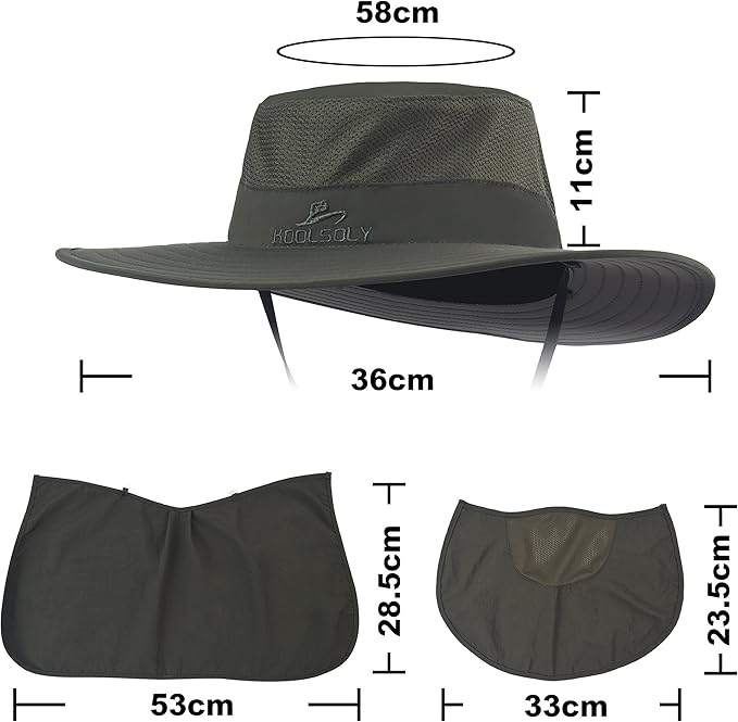 Fishing Hat,Sun Cap with UPF 50+ Sun Protection and Neck Flap,for Man and Women