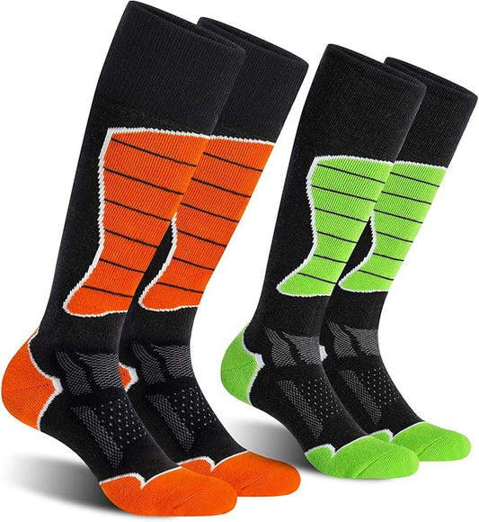 CS CELERSPORT 2/3/4 Pack Ski Socks for Men and Women Skiing, Snowboarding, Winter Performance Socks