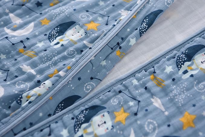 Baby Sleep Sack 2-4 T Boys & Girls Wearable Blanket 100% Organic Cotton 0.5 TOG Toddler Sleeping Sack 2- Way Zipper X-Large Bear