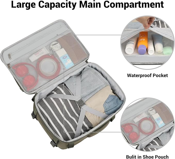 25L Tactical Bag Backpack for Men, Heavy Duty Military Backpack Molle Army Large Rucasack, Laptop Backpack Travel (Green)