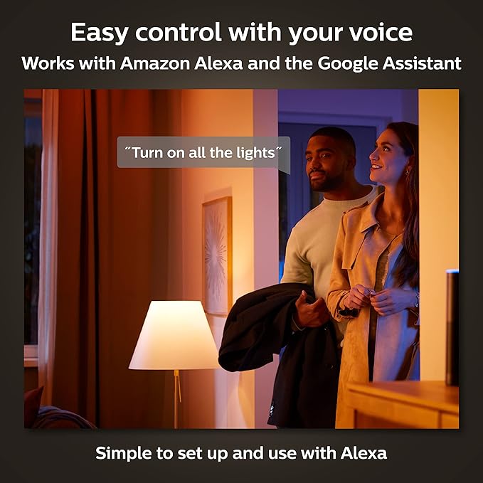 Philips Hue Go Smart Portable Dimmable Table Lamp, White - White and Color Ambiance LED Color-Changing Light - 1 Pack - Indoor and Outdoor Use - Control with Hue App or Voice Assistant