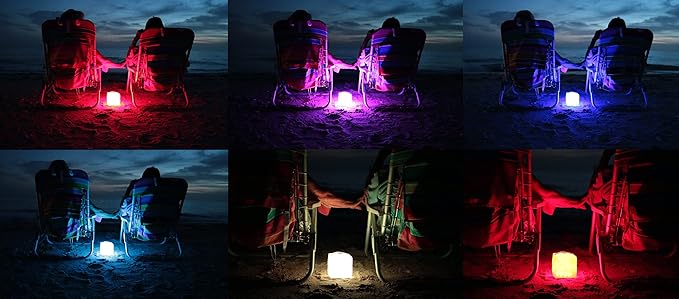 SOLIGHT-DESIGN Solar Puff Merlin, Rechargeable Color Changing Solar Lantern - Collapsible LED Camping Lantern, Easy Open and Fold, Extreme Weather-Tested (Multicolored)