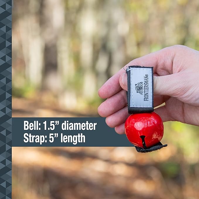 SABRE Frontiersman Bear Bell, Magnetic Silencer, Durable Hook and Loop Strap Attachment, Helps To Prevent Startling Bears While Hiking